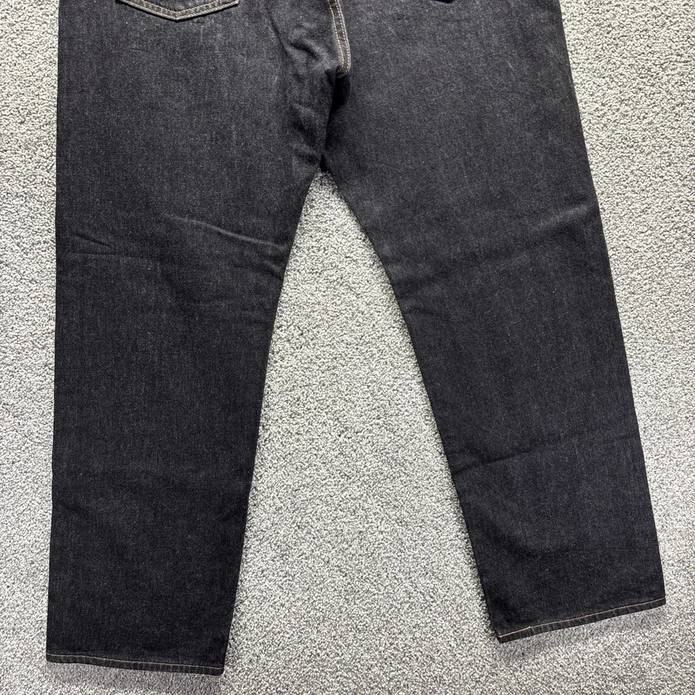 Levi's 501 XX Button Fly Mens Measure 34x30 (36x32 On Tag) Black Denim Jeans EUC
